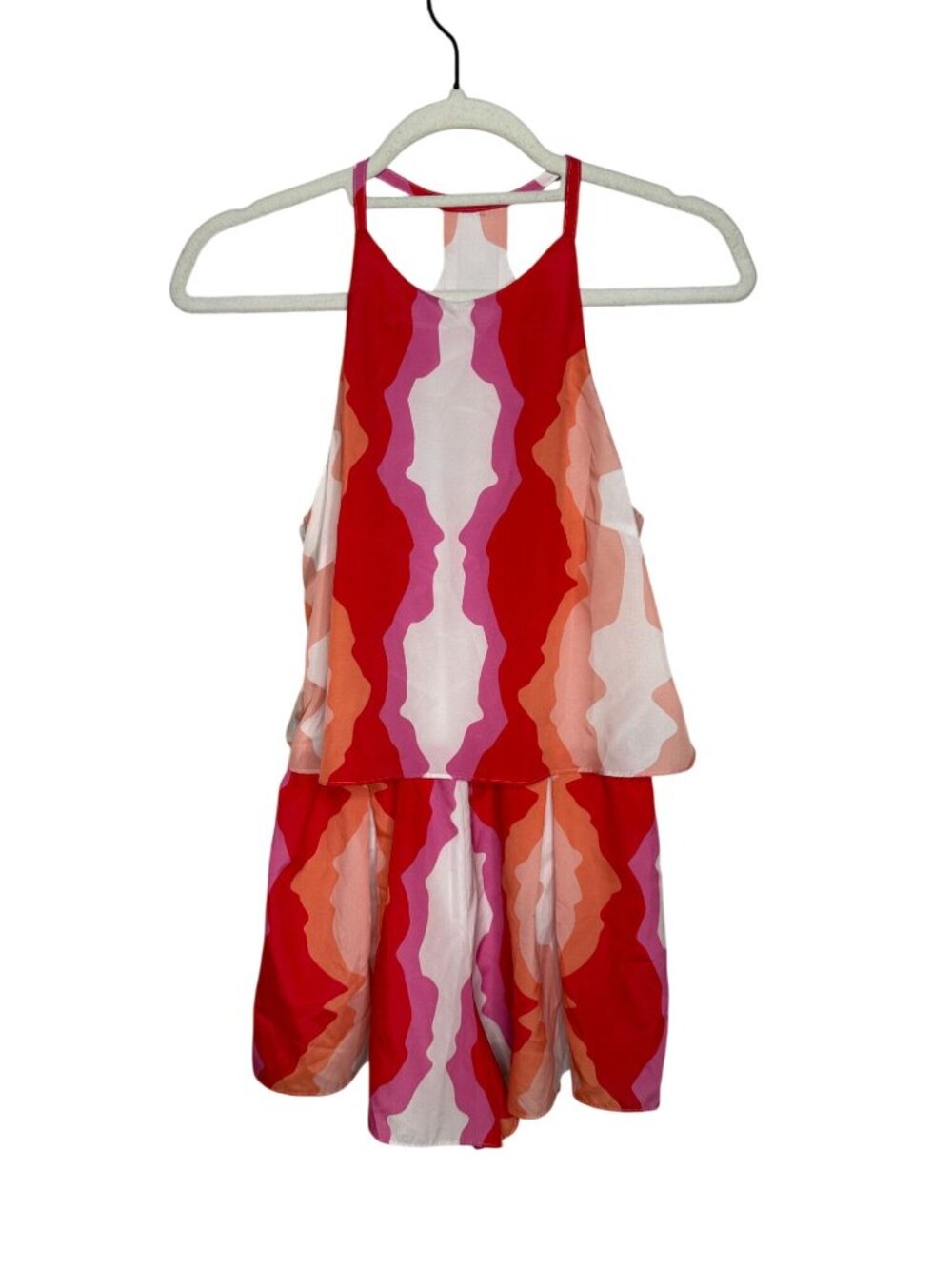 Crosby by Mollie Burch Small Colorful Abstract Print Romper Dopamine Resort